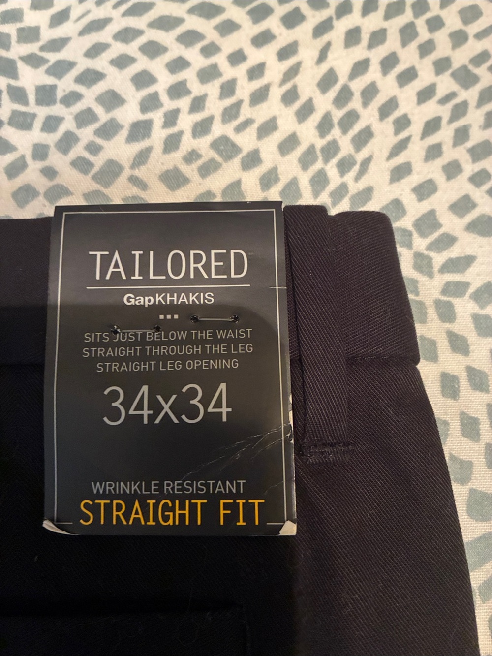 NWT GapKhakis Men's Black Dress Pants - Picture 8 of 8